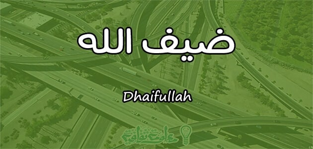 اسم ضيف الله Dhaifullah وشخصيته وصفاته - موقع مصري