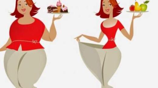 Kostholdssystem og sunne grunnleggende poeng for å gå ned 25 kilo innen 6 måneder